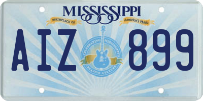 MS license plate AIZ899