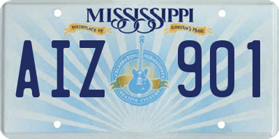 MS license plate AIZ901