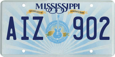 MS license plate AIZ902