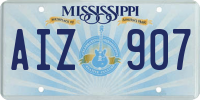 MS license plate AIZ907