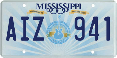 MS license plate AIZ941