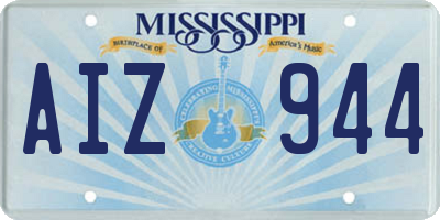 MS license plate AIZ944
