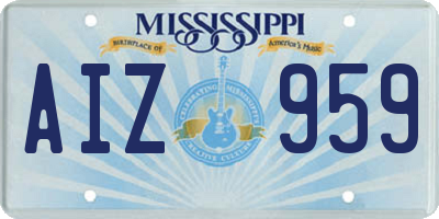 MS license plate AIZ959