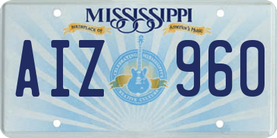 MS license plate AIZ960