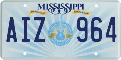 MS license plate AIZ964