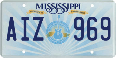 MS license plate AIZ969