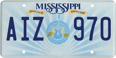 MS license plate AIZ970