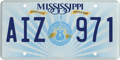 MS license plate AIZ971