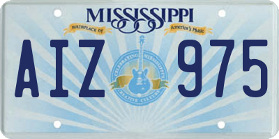 MS license plate AIZ975