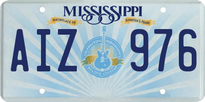 MS license plate AIZ976