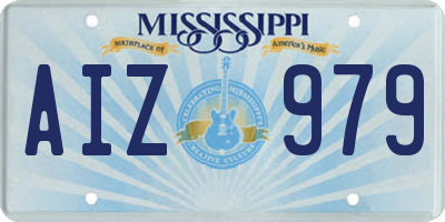 MS license plate AIZ979