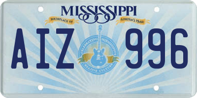 MS license plate AIZ996