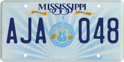 MS license plate AJA048