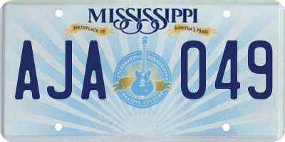 MS license plate AJA049