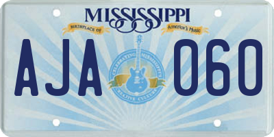 MS license plate AJA060
