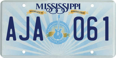 MS license plate AJA061