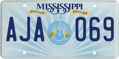 MS license plate AJA069