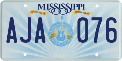 MS license plate AJA076