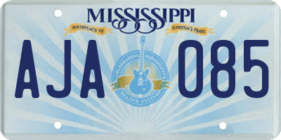 MS license plate AJA085