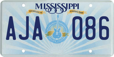 MS license plate AJA086