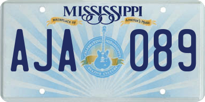 MS license plate AJA089
