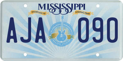 MS license plate AJA090