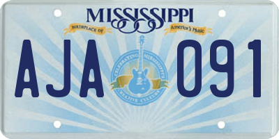 MS license plate AJA091