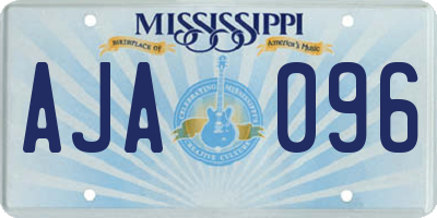 MS license plate AJA096