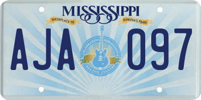 MS license plate AJA097