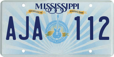 MS license plate AJA112