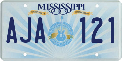 MS license plate AJA121
