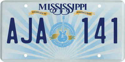 MS license plate AJA141