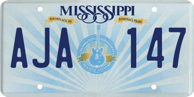 MS license plate AJA147