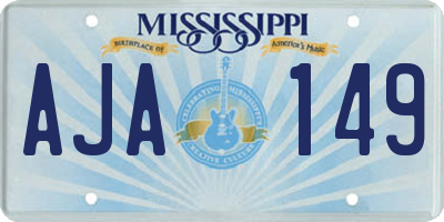MS license plate AJA149