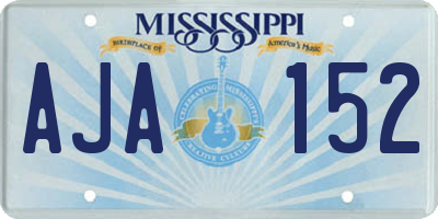 MS license plate AJA152
