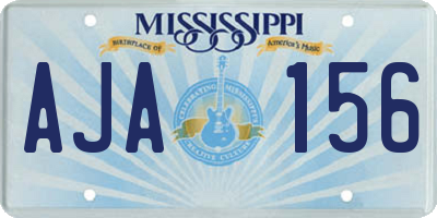 MS license plate AJA156