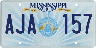 MS license plate AJA157