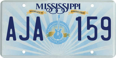 MS license plate AJA159