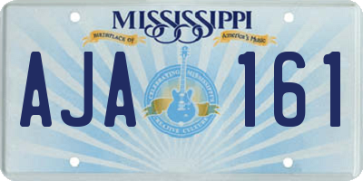 MS license plate AJA161