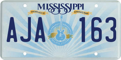 MS license plate AJA163