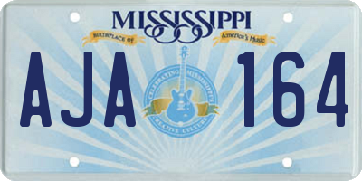 MS license plate AJA164