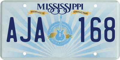 MS license plate AJA168