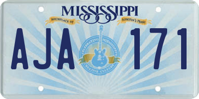 MS license plate AJA171