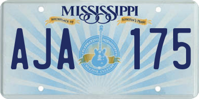 MS license plate AJA175