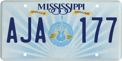 MS license plate AJA177