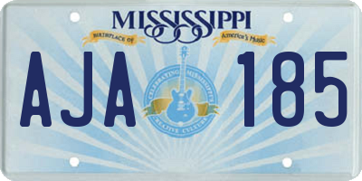 MS license plate AJA185