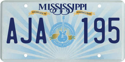 MS license plate AJA195