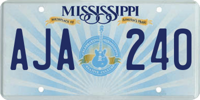 MS license plate AJA240