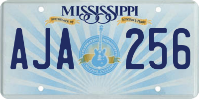 MS license plate AJA256