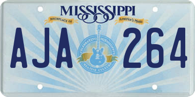 MS license plate AJA264